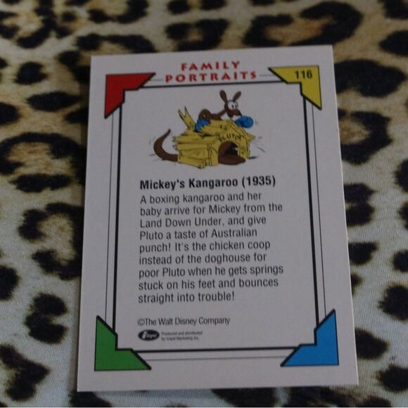 FP Mickey's Kangaroo #116 Disney Card - Picture 2 of 2